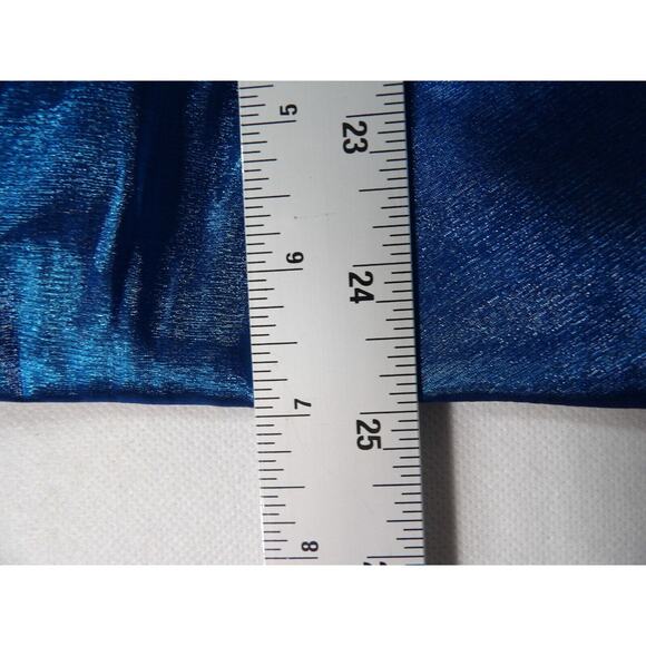 Xscape Woman By Joanna Chen 22W Silky Blouse Royal Blue Rhinestone Artsy Formal - Picture 11 of 13